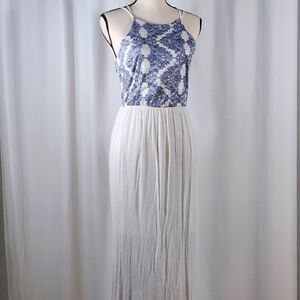 Altard State Blue Cream Maxi Dress Size M